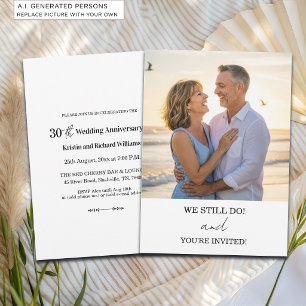 We Still Do 30th Wedding Anniversary Photo Invitation