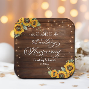 We Still Do 30th Wedding Anniversary String Lights Paper Plates