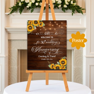 We Still Do 30th Wedding Anniversary String Lights Poster