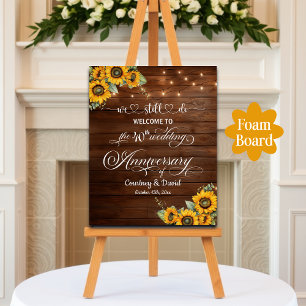 We Still Do 40th Wedding Anniversary String Lights Foam Board