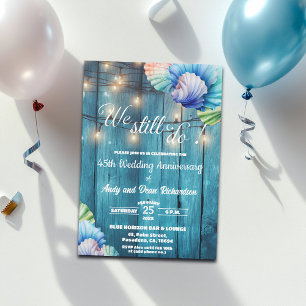 We Still Do 45th Wedding Anniversary String Lights Invitation