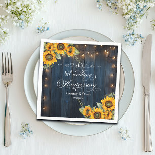 We Still Do 45th Wedding Anniversary String Lights Napkins