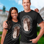 We Still Do 50th Wedding Anniversary Custom Photo  T-Shirt<br><div class="desc">"We still do, since 1973" 50th wedding anniversary matching t-shirts for married couples with custom photo, names and wedding date. It also displays the text "50 years, 600 months, 18, 250 days, 438, 000 hours, 26, 280, 000 minutes, X children, X granchildren, X great-grandchildren, 1 life of happiness" in capital...</div>