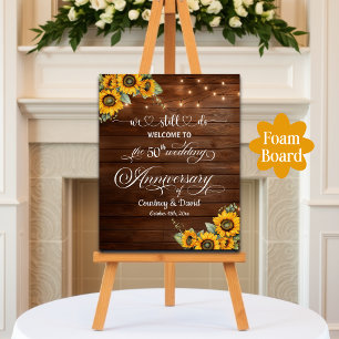 We Still Do 50th Wedding Anniversary String Lights Foam Board