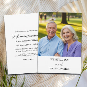 We Still Do 55th Wedding Anniversary Photo Invitation