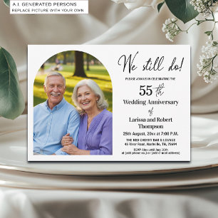 We Still Do 55th Wedding Anniversary Photo Invitation