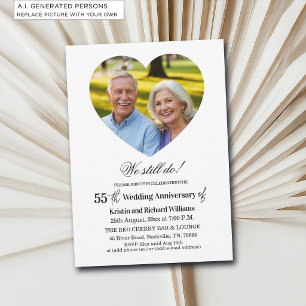 We Still Do 55th Wedding Anniversary Photo Invitation