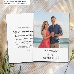 We Still Do 5th Wedding Anniversary Photo Invitation
