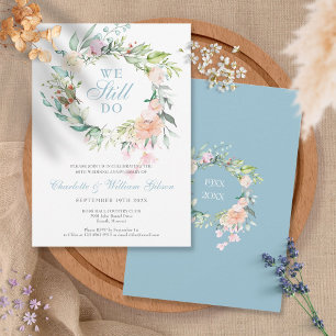 We Still Do 60th Anniversary Vow Renewal Floral Invitation