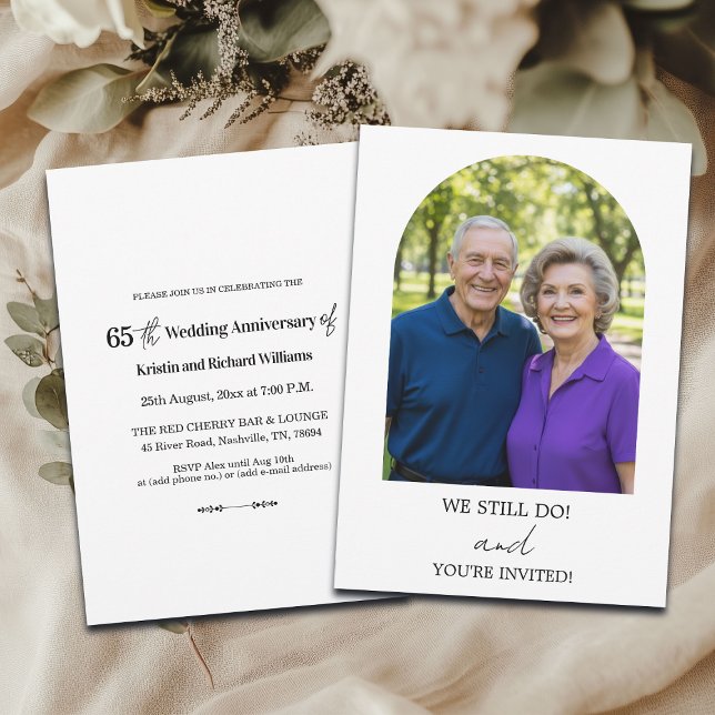 We Still Do 65th Wedding Anniversary Photo Invitation (Creator Uploaded)