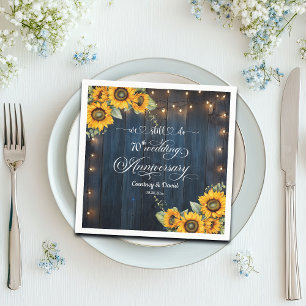 We Still Do 70th Wedding Anniversary String Lights Napkins