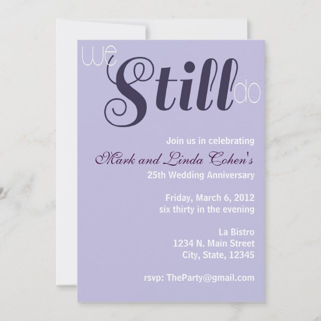 We Still Do Anniversary Invitation (Front)
