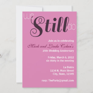We Still Do Anniversary Invitation