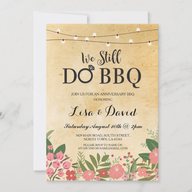 We Still Do BBQ Anniversary Celebration Invite (Front)
