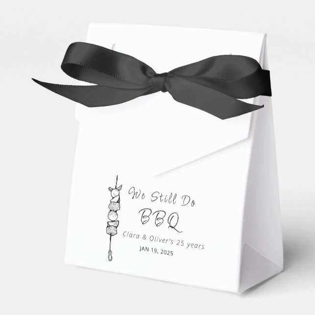 We Still Do BBQ backyard party wedding anniversary Favor Boxes (Front Side)