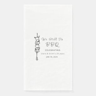 We Still Do BBQ backyard party wedding anniversary Paper Guest Towels