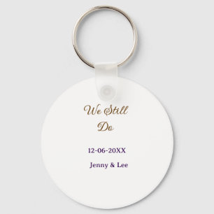 We still do brown pink name date year boho retro s keychain