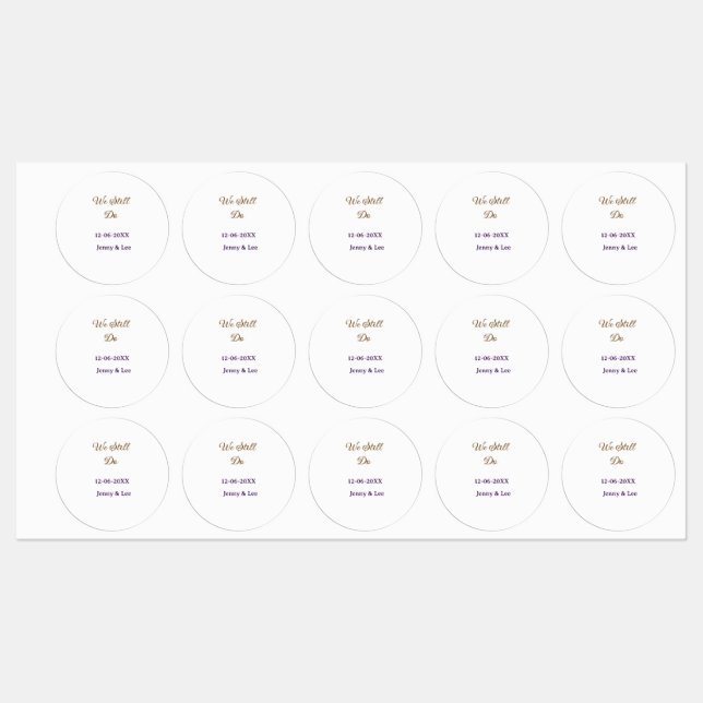 We still do brown pink name date year boho retro s labels (Sheet)