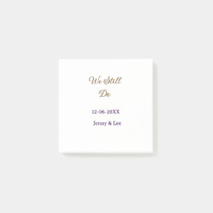 We still do brown pink name date year boho retro s post-it notes