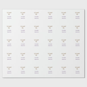 We still do brown pink name date year boho retro s wrapping paper