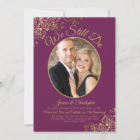 We Still Do Cassis Purple Gold Wedding Vow Renewal
