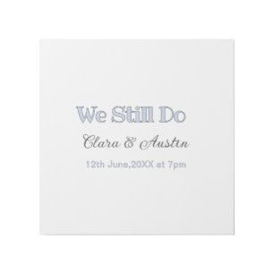 We still do couple name date blue pastel gray retr gallery wrap