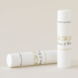 We still do couple name date champagne gold vow re lip balm