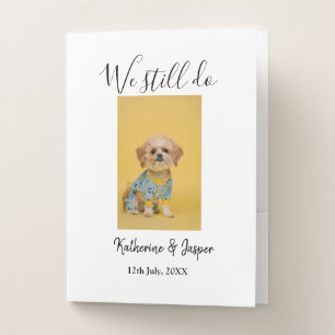 We still do couple name pet dog photo date simple  pocket folder