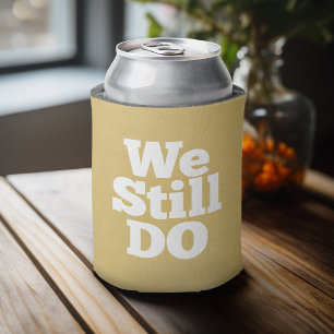 We Still Do - Custom Anniversary Favor Golden Can Cooler