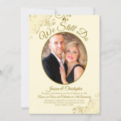We Still Do Gold & Cream Wedding Vow Renewal Invitation (Front)