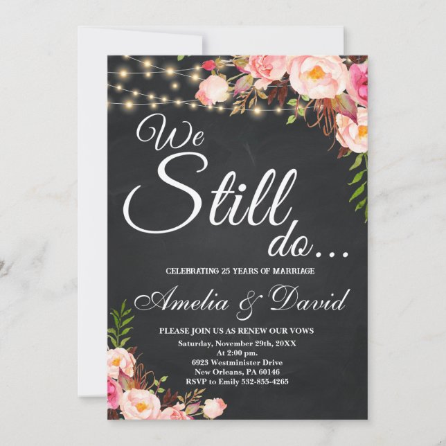 We Still Do invitation, Vow Renewal Invitation (Front)