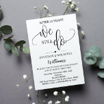 We still do Modern Minimalist Wedding Anniversary Invitation<br><div class="desc">Add your own wording into the template. To more customization (font color,  font style,  add photo,  move elements),  click on personalize,  scroll down and click on link "click to customize further".</div>