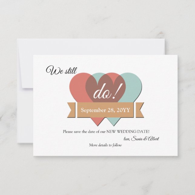 We Still Do New Wedding Date Announcement (Front)