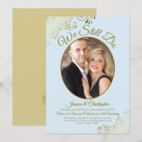 We Still Do Powder Blue & Gold Wedding Vow Renewal