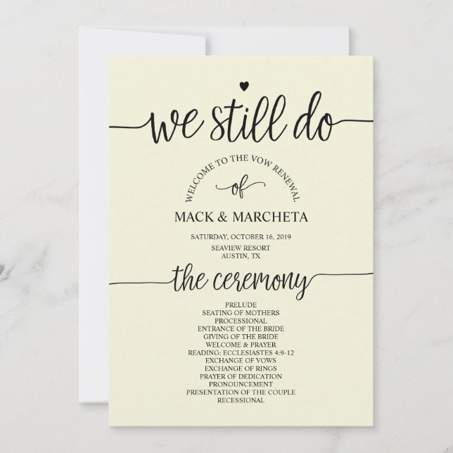 We still do program card (Front)