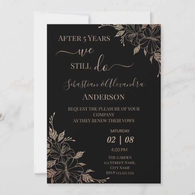 We still Do Renewal Wedding Vows Anniversary Invit Invitation (Front)