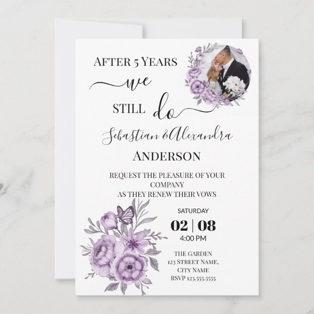 We still Do Renewal Wedding Vows Anniversary Invit Invitation (Front)