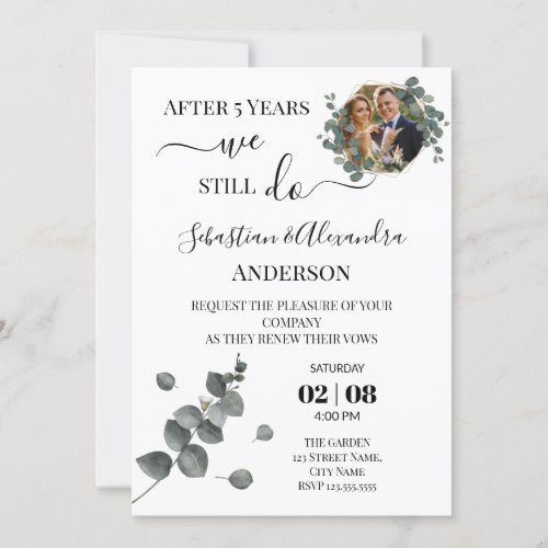 We still Do Renewal Wedding Vows Anniversary Invit Invitation