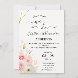 We still Do Renewal Wedding Vows Anniversary Invitation