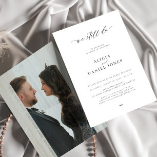 We still do simple photo wedding vow renewal invitation