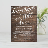 We Still Do Vow Renewal Rustic