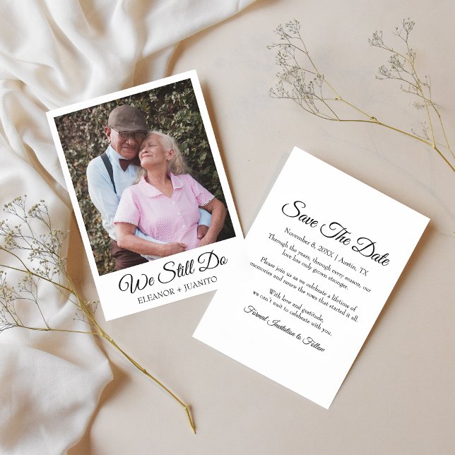We Still Do Vow Renewal Simple Minimalist Save The Date (Creator Uploaded)