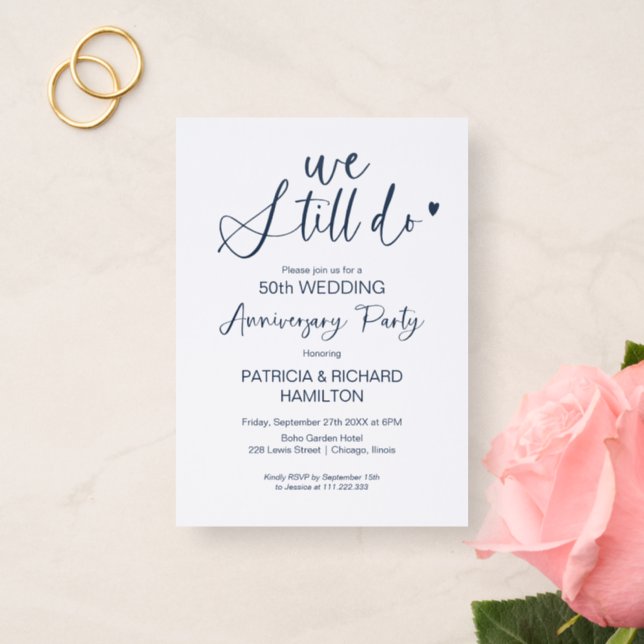 We Still Do Wedding Anniversary Invitation (Front)