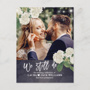 We Still Do Wedding Postponement Rescheduled Photo Announcement Postcard