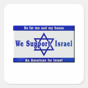 We Support Israel Square Sticker
