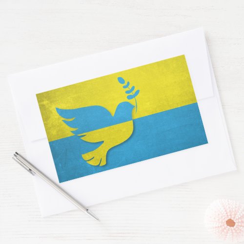 We Support Ukraine Flag Rectangular Sticker