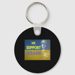 We Support Ukraine No War Keychain