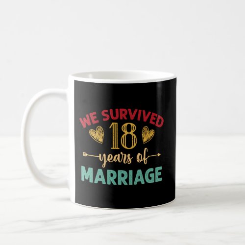 We Survived 18 Years Of Marriage 18Th Anniversary Coffee Mug