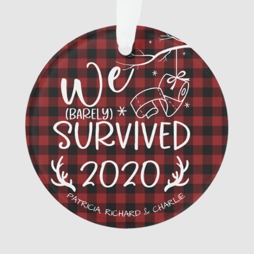 We Survived 2020 Cute Funny Covid Christmas Ornament