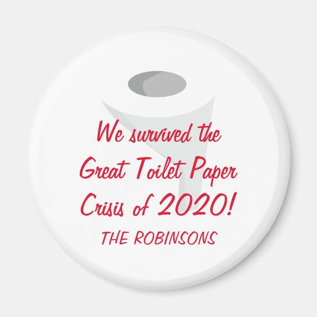 We Survived 2020! Funny Quarantine Family Name Magnet (Front)